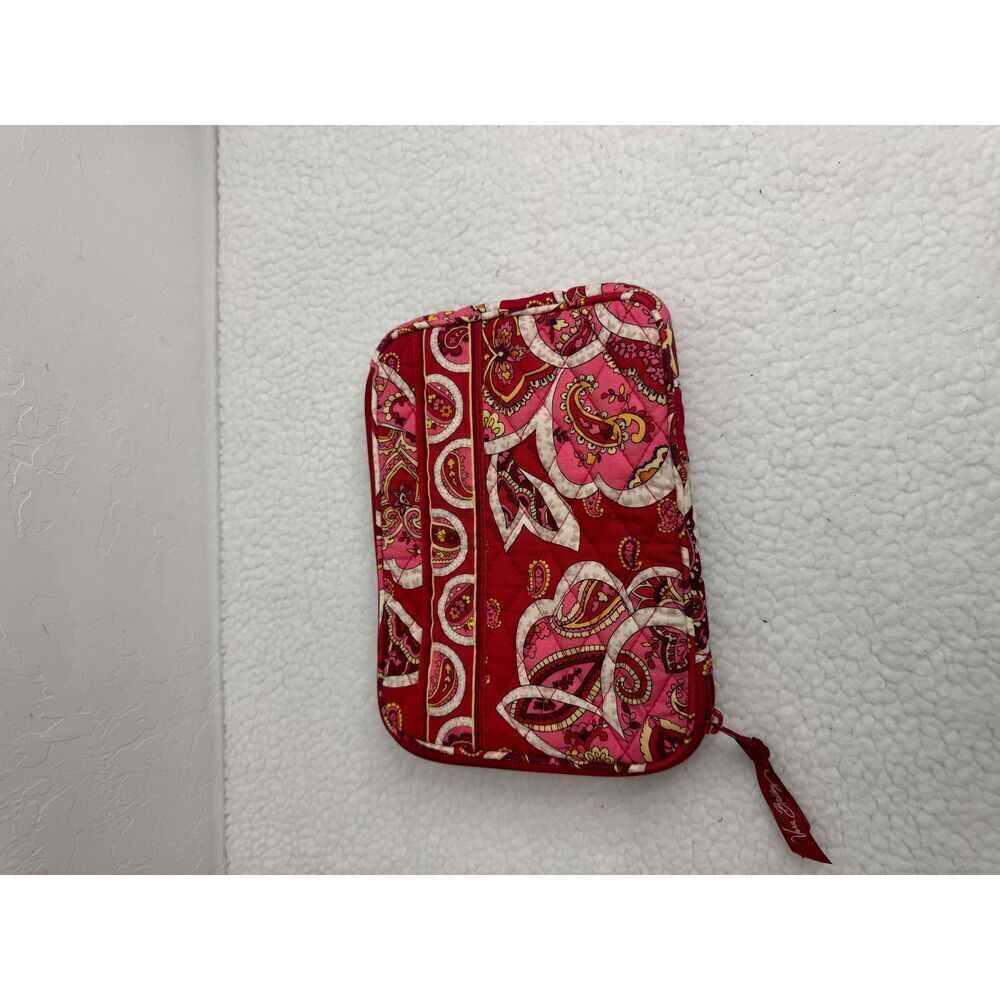 Vera Bradley‎ Red Quilted Zipper Paisley Pattern iPad Tablet Sleeve Pouch